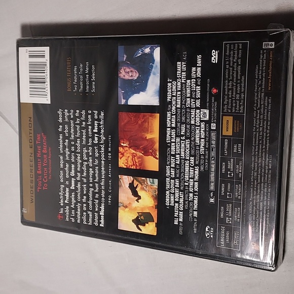 Predator 2 DVD Danny Glover Vintage 1990 Sealed New - Picture 3 of 4